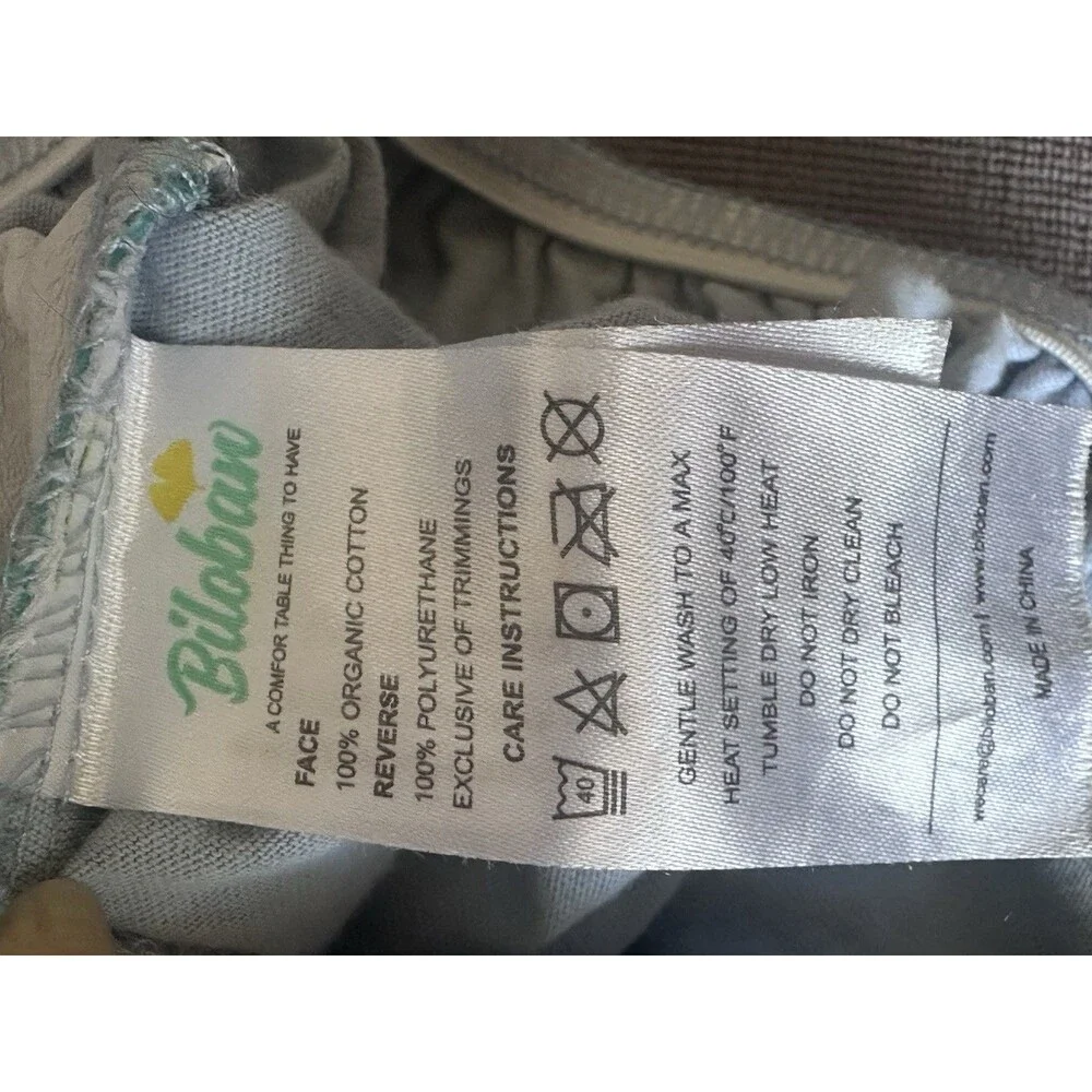 Biloban Organic Cotton Blue Bassinet fitted Sheet Standard size